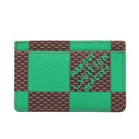 綠色 棋盤格Pop帆布 Porte Cartes Simple 名片夾【LOUIS VUITTON LV 路易威登】 N40544