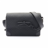 黑色 原花牛皮壓紋 Steamer Wearable Wallet 隨身錢包 肩背包【LOUIS VUITTON LV 路易威登】 M81746