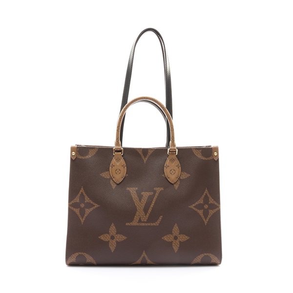 棕色 大原花 帆布 OnTheGo MM 兩用包【LOUIS VUITTON LV 路易威登】 M45321