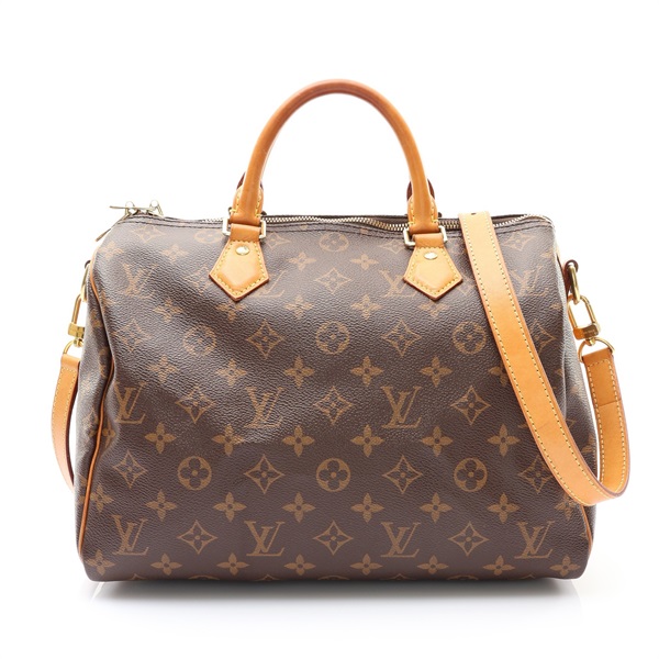 棕色 原花帆布 Speedy Bandouliere 30 两用包【LOUIS VUITTON LV 路易威登】 M46980