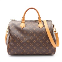 棕色 原花帆布 Speedy Bandouliere 30 两用包【LOUIS VUITTON LV 路易威登】 M46980