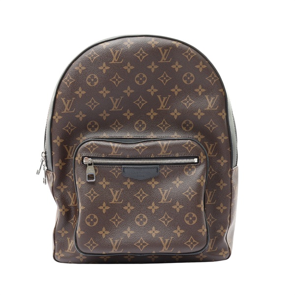 棕色 原花 Macassar 帆布 黑色 牛皮 Josh 後背包【LOUIS VUITTON LV 路易威登】 M41530