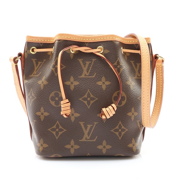 棕色 原花帆布 Nano Noe 水桶包 肩背包【LOUIS VUITTON LV 路易威登】 M41346