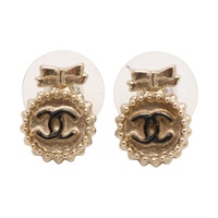 金屬 CC Logo 針式耳環【CHANEL 香奈兒】 A61356