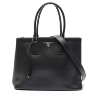 黑色 牛皮 Double Zip Tote 兩用包【PRADA普拉達】 1BA274