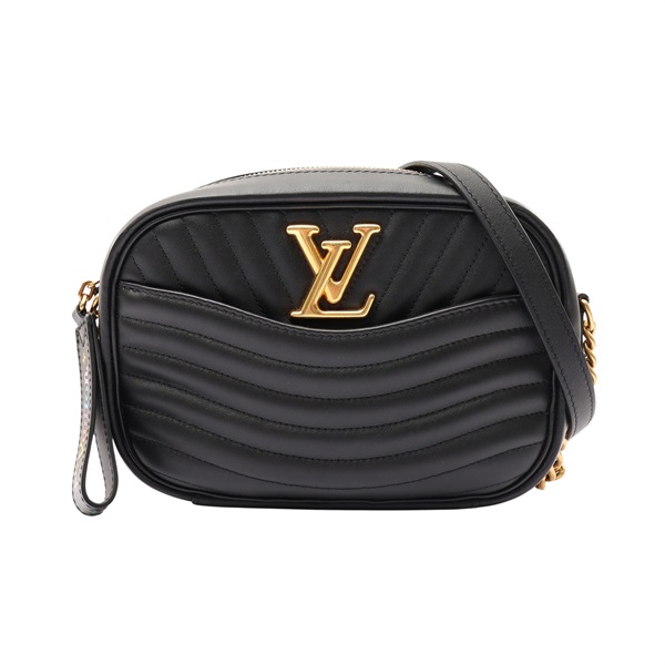 黑色 山形紋 牛皮 New Wave Camera 肩背包【LOUIS VUITTON LV 路易威登】 M53682