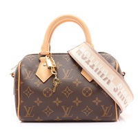 棕色 原花帆布 Speedy Bandouliere 20 兩用包【LOUIS VUITTON LV 路易威登】 M46222