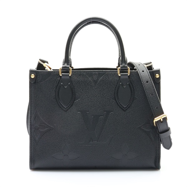 黑色 原花 牛皮 壓紋 Onthego PM 兩用包【LOUIS VUITTON LV 路易威登】 M45653