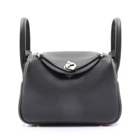 Mini Lindy 肩背包 黑色 Clemence 牛皮 B刻 銀釦【HERMES 愛馬仕】 H079086CK