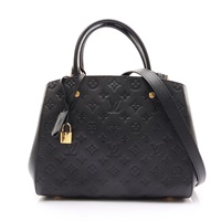 黑色 原花 牛皮 壓紋 Montaigne MM 兩用包【LOUIS VUITTON LV 路易威登】 M41048