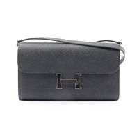 Constance To Go Wallet 肩背包 黑色 Epson W刻 銀釦 二手精品【HERMES 愛馬仕】