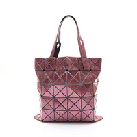 紅/彩色 亮面 PVC塗層帆布 三角格 手提包【BAO BAO ISSEY MIYAKE 三宅一生】