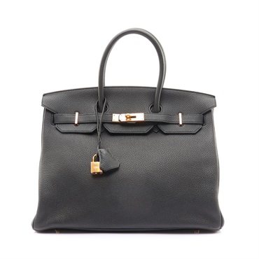 Birkin 35 手提包 黑色 Togo C刻 金釦【HERMES 愛馬仕】