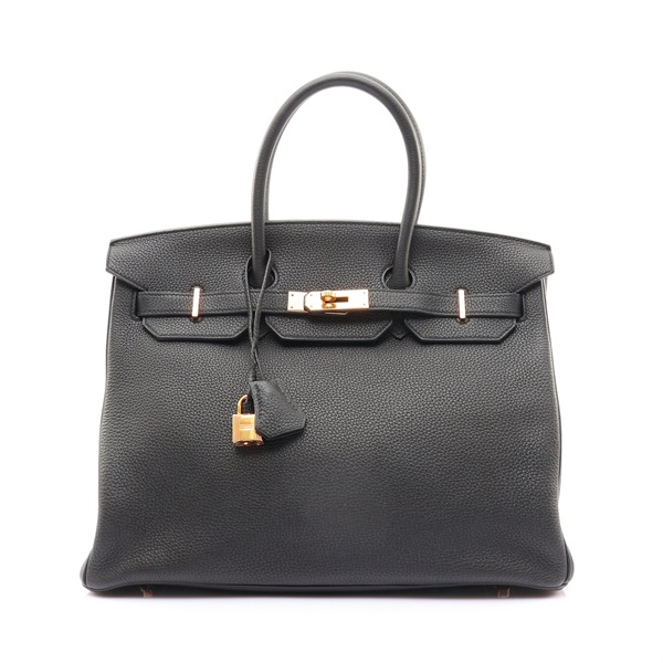 Birkin 35 手提包 黑色 Togo C刻 金釦【HERMES 愛馬仕】