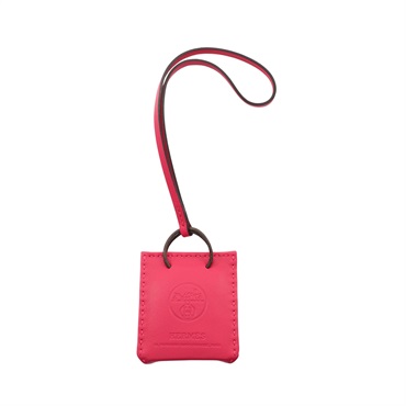 墨西哥粉色 Agneau Milo 羊皮 提袋造型 Sac Orange 掛飾 Y刻【HERMES 愛馬仕】 H079065CA