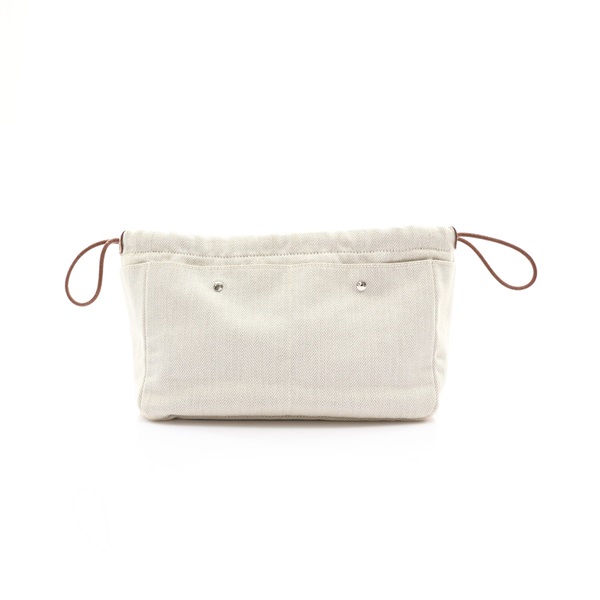 米色 帆布 Fourbi 25 Pouch 收納包【HERMES 愛馬仕】 H063913CKAA