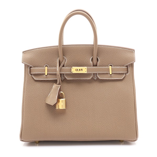 大象灰 Togo牛皮 Birkin 25 柏金包 手提包 Z刻 金扣【HERMES 愛馬仕】 H041344CC