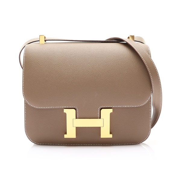 Constance 24 康康包 肩背包 大象灰 Epsom牛皮 Z刻 金釦【HERMES 愛馬仕】 H056341CC