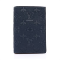 深藍色 原花帆布 護照套【LOUIS VUITTON LV 路易威登】 M14792