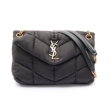 黑色 尼龍 Loulou Puffer 肩背包【SAINT LAURENT YSL 聖羅蘭】 577476