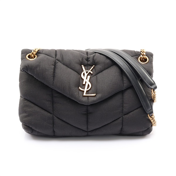 黑色 尼龍 Loulou Puffer 肩背包【SAINT LAURENT YSL 聖羅蘭】 577476