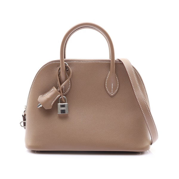 BOLDE 1923 25 Evercolor牛皮 柏莉包 大象灰 銀釦 B刻 兩用包【HERMES 愛馬仕】