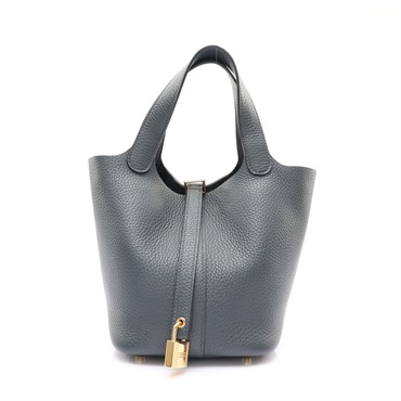 石板灰 Clemence牛皮 Picotin Lock 18 手提包 B刻 (無鑰匙)【HERMES 愛馬仕】 H056289CC