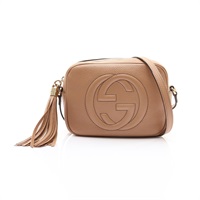 奶茶色 牛皮 Soho Disco 肩背包【GUCCI 古馳】 308364