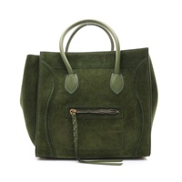 Phantom Luggage 手提包 綠色 麂皮【CELINE 賽琳】 169953MCB.31ER
