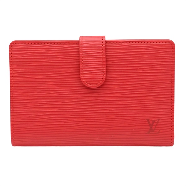 Viennois 扣式 二折中夾 紅色 EPI 水波紋牛皮【LOUIS VUITTON LV 路易威登】 M6327E