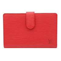 Viennois 扣式 二折中夾 紅色 EPI 水波紋牛皮【LOUIS VUITTON LV 路易威登】 M6327E