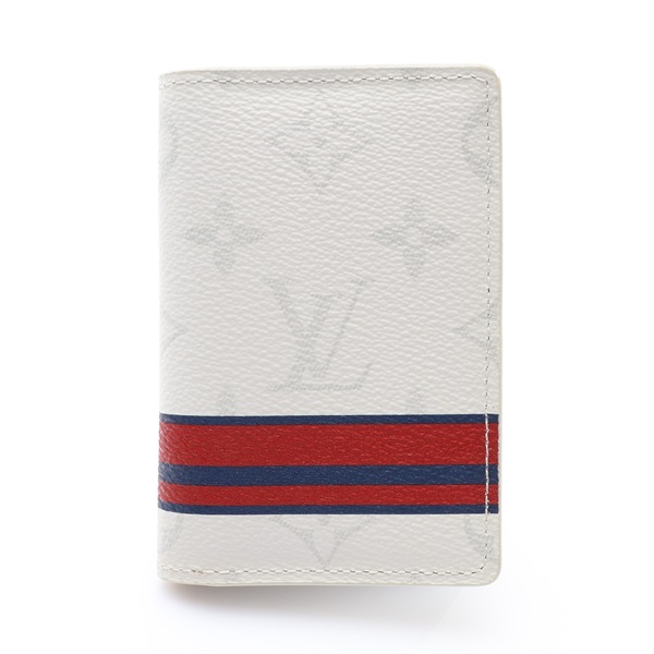LOUIS VUITTON LV 路易威登 Pocket Organizer 名片夾 白色 原花帆布 M61677