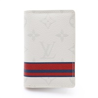 LOUIS VUITTON LV 路易威登 Pocket Organizer 名片夾 白色 原花帆布 M61677