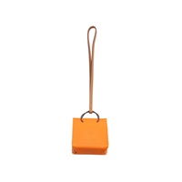 HERMES 愛馬仕 Sac Orange Charm 吊飾 橘色 羊皮 H079065CA