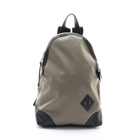 HERMES 愛馬仕 Allback 後背包 綠色帆布 黑色Swift牛皮 B刻 H083582CK