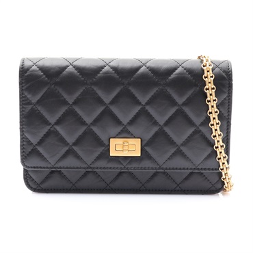 CHANEL 香奈兒 2.55 WOC 肩背包 黑色 牛皮 金釦 A70328