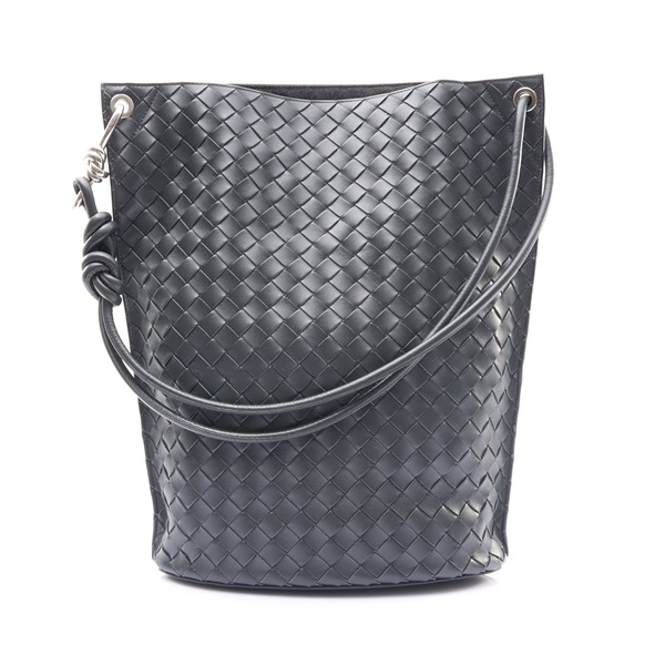 BOTTEGA VENETA BV 寶緹嘉 Knot Bucket 水桶包 肩背包 灰色 牛皮編織 730715V2E408838