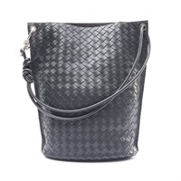 BOTTEGA VENETA BV 寶緹嘉 Knot Bucket 水桶包 肩背包 灰色 牛皮編織 730715V2E408838