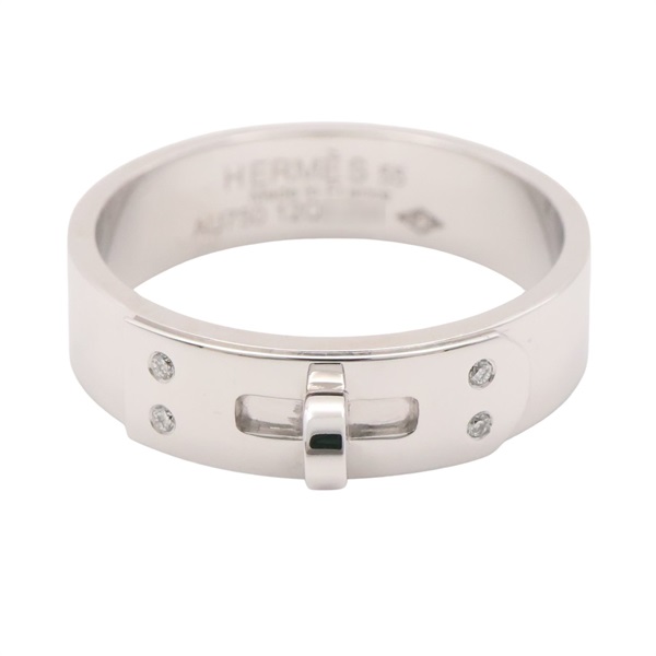 HERMES 愛馬仕 Kelly PM 4PD 戒指 55 18K白金 鑽石