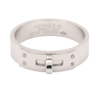 HERMES 愛馬仕 Kelly PM 4PD 戒指 55 18K白金 鑽石