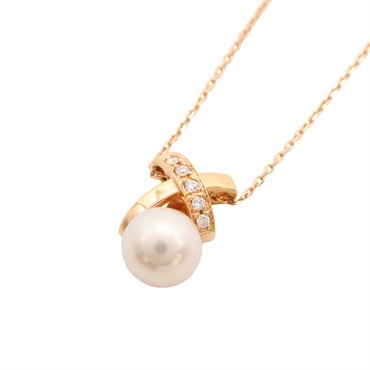 MIKIMOTO 御木本 Pearl  項鍊 18K黃金 鑽石 Akoya 珍珠 PHP05305IX18