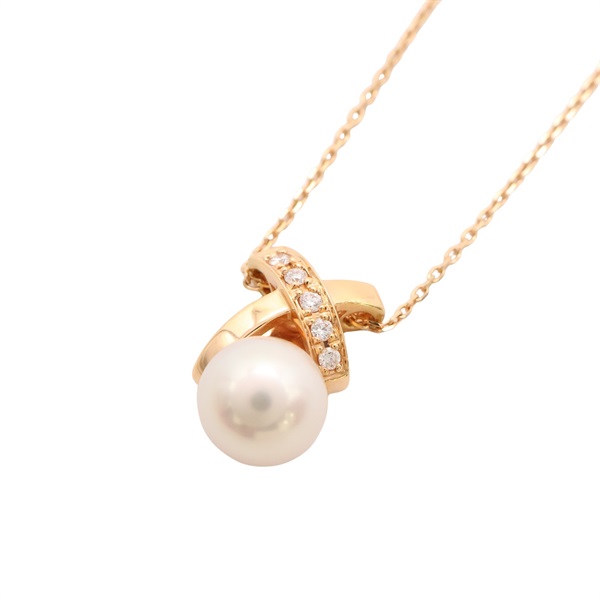 MIKIMOTO 御木本 Pearl  項鍊 18K黃金 鑽石 Akoya 珍珠 PHP05305IX18