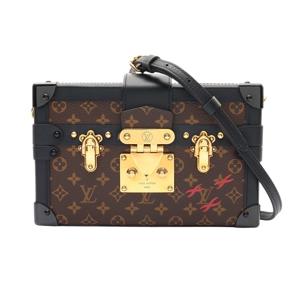 LOUIS VUITTON LV 路易威登 Petite Malle Trunk 肩背包 棕色 原花帆布 M45943 M45943