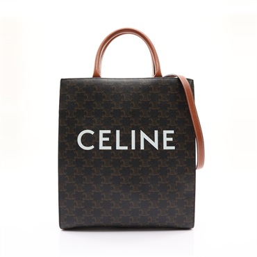 CELINE 賽琳 Vertical Cabas 兩用包 棕色 Triomphe 帆布 191542BZK.04LU