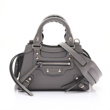 BALENCIAGA 巴黎世家 Neo Classic City 兩用包 灰色 牛皮 638527