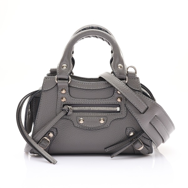 BALENCIAGA 巴黎世家 Neo Classic City 兩用包 灰色 牛皮 638527