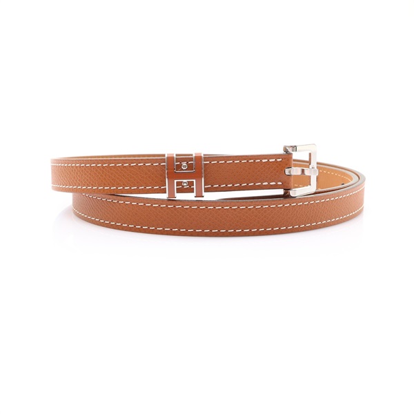 HERMES 愛馬仕 Pop H 15 皮帶 金棕色 Epsom牛皮 Z刻 H081087CK37070