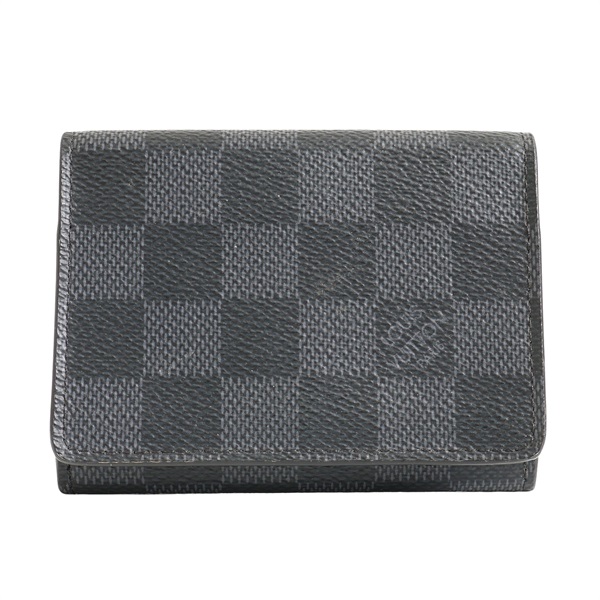 LOUIS VUITTON LV 路易威登 Enveloppe Carte De Visite 卡夾 名片夾 黑色 棋盤格帆布 N63338