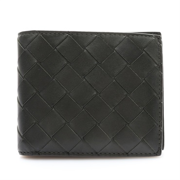 BOTTEGA VENETA BV 寶緹嘉 二折短夾 綠色 編織羊皮 605721