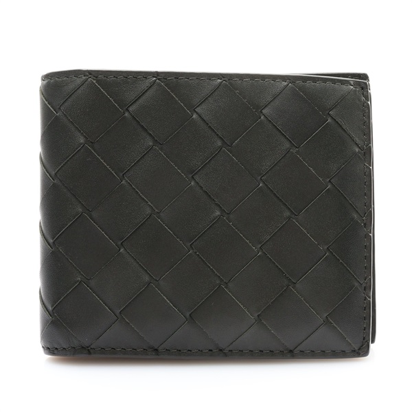 BOTTEGA VENETA BV 寶緹嘉 二折短夾 綠色 編織羊皮 605721